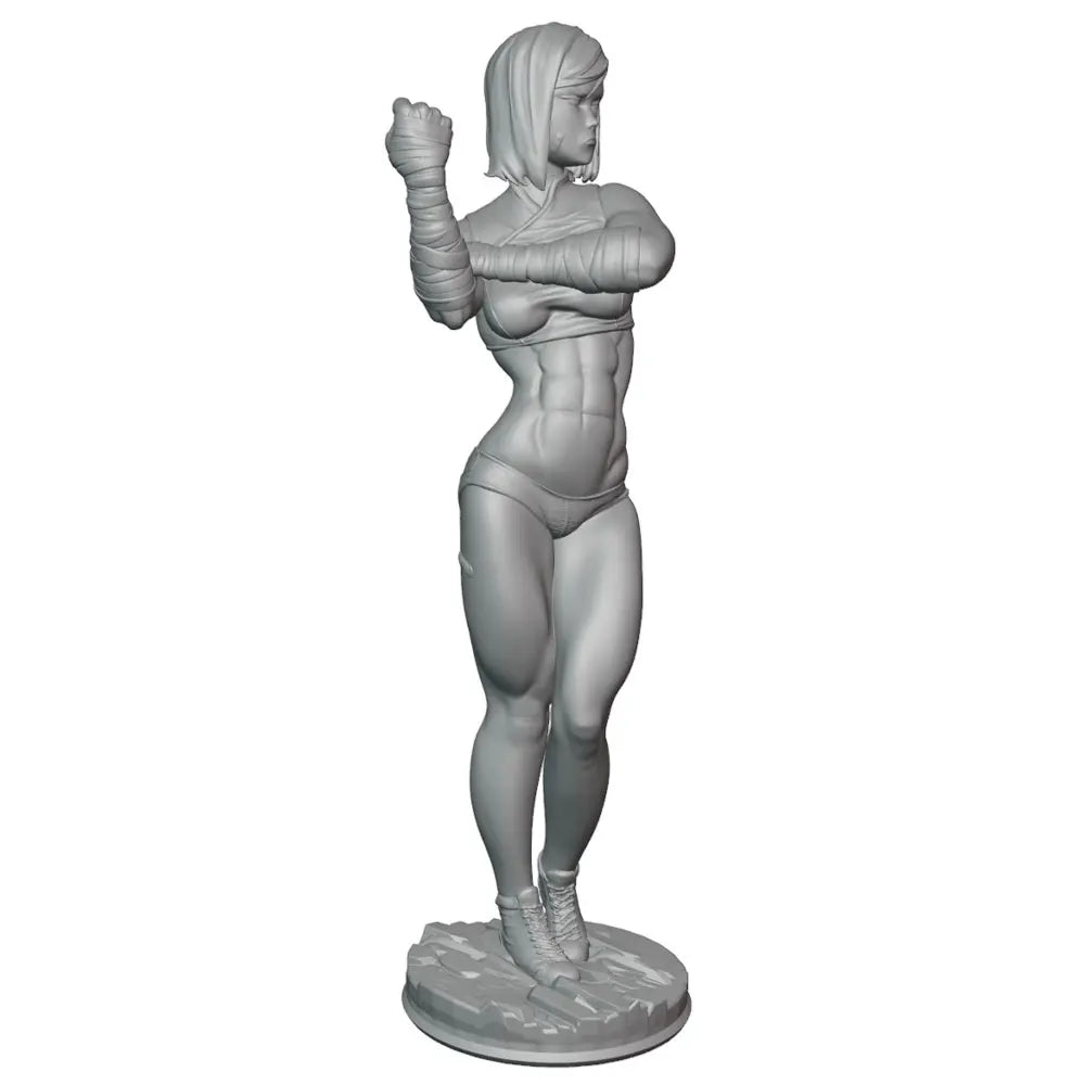 75mm Fantasy Female Fighter, Resin Model Figure Kit, Unassembled and Unpainted