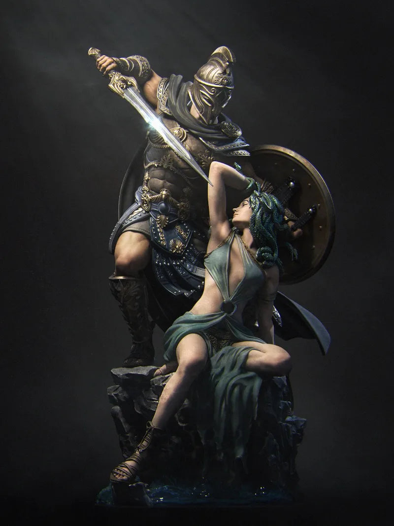1/24 Ancient Greek Mythology Medusa & Perseus, 2 Figures, Resin Model Figure Kit, Unassembled and Unpainted