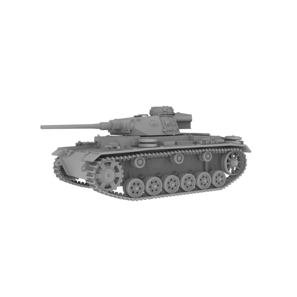 1/100 WWII Medium Tank, Resin Model Vehicle Kit, Unassembled and Unpainted