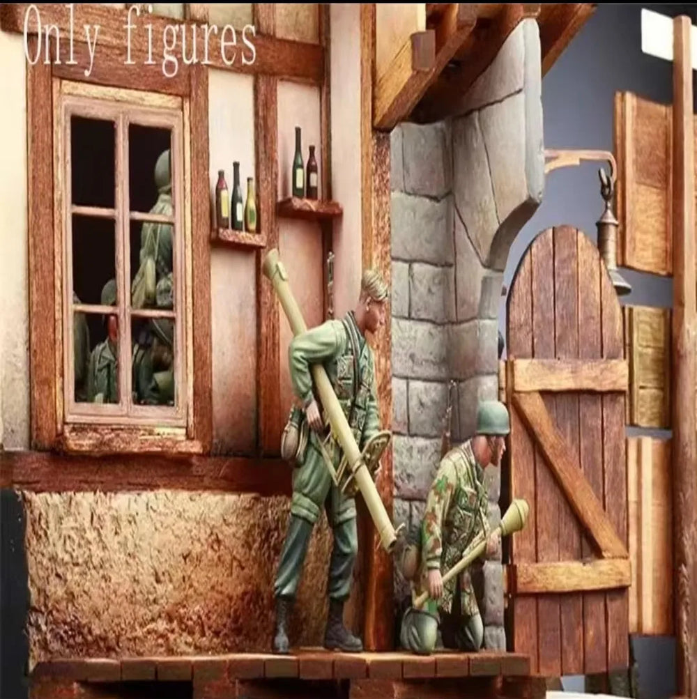 1/35 WWII Soldiers European Town, 12 Figures, Resin Model Figure Kit, Unassembled and Unpainted