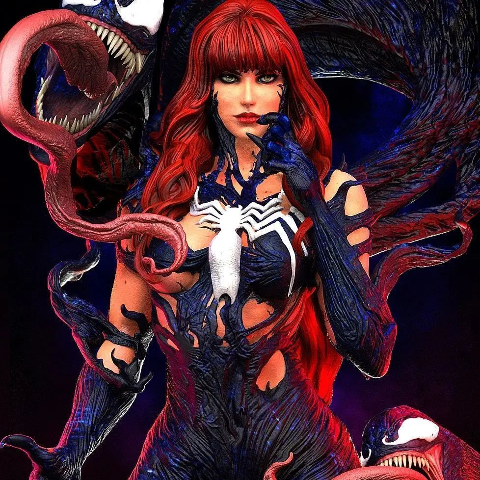 75mm Dark Fantasy Female with Symbiote, Resin Model Figure Kit, Fantasy Theme, Unassembled and Unpainted