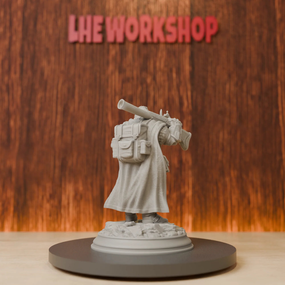 75mm Dwarf Marksman Hunter, Resin Model Figure Kit, Fantasy Theme, Unassembled and Unpainted
