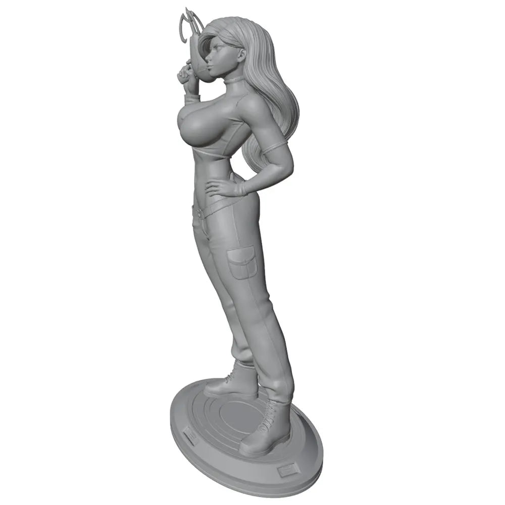 75mm Woman with Firearm, Resin Model Figure Kit, Unassembled and Unpainted