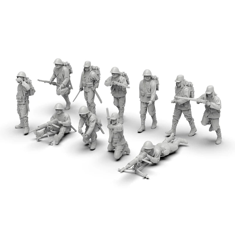 1/35 WWI British Infantry in Bayonet Attack, 25 Figures, Resin Model Figure Kit, Unassembled and Unpainted