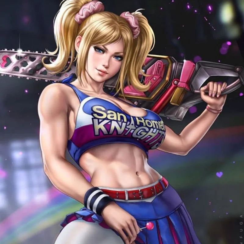 1/24 Lollipop Chainsaw Female, Resin Model Figure Kit, Anime Theme, Unassembled and Unpainted