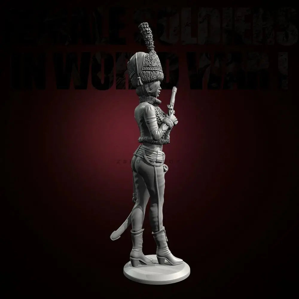 50mm WWI Female Soldier, Resin Model Figure Kit, Unassembled and Unpainted