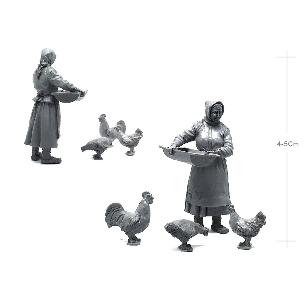 1/35 Cold War Soviet Female Soldiers, 6 Figures, Resin Model Figure Kit, Unassembled and Unpainted