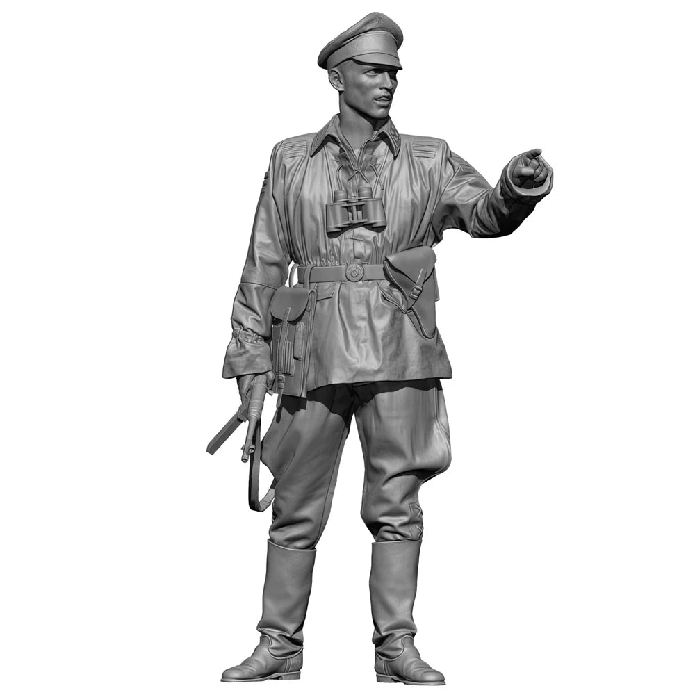 1/35 WWII Military Commander, Resin Model Figure Kit, Unassembled and Unpainted