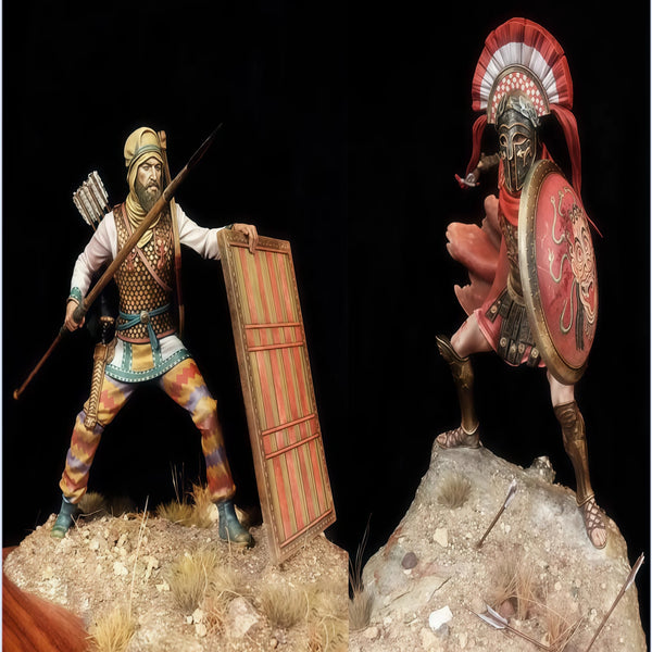 1/24 Ancient Fantasy Warriors, 2 Figures, Resin Model Figure Kit, Unassembled and Unpainted