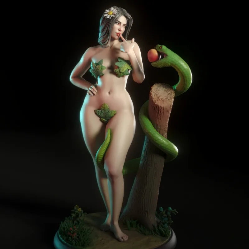 1/24 Female with Serpent, Resin Model Figure Kit, Fantasy Theme, Unassembled and Unpainted