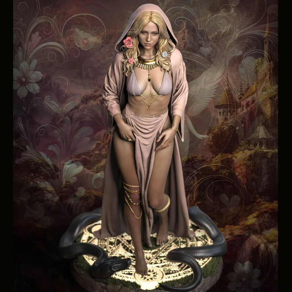 75mm Fantasy Female Pin-Up, Resin Model Figure Kit, Unassembled and Unpainted