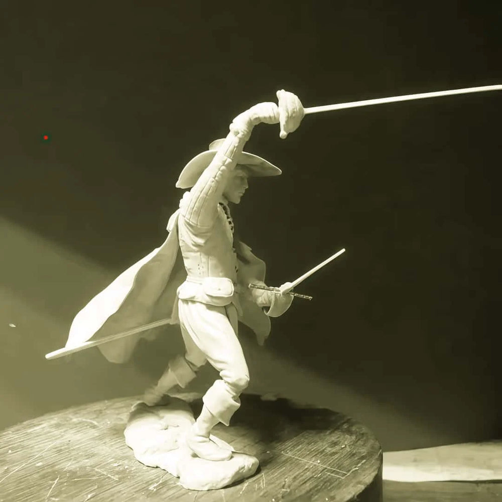 1/24 Swordsman with Cape, Resin Model Figure Kit, Fantasy Theme, Unassembled and Unpainted