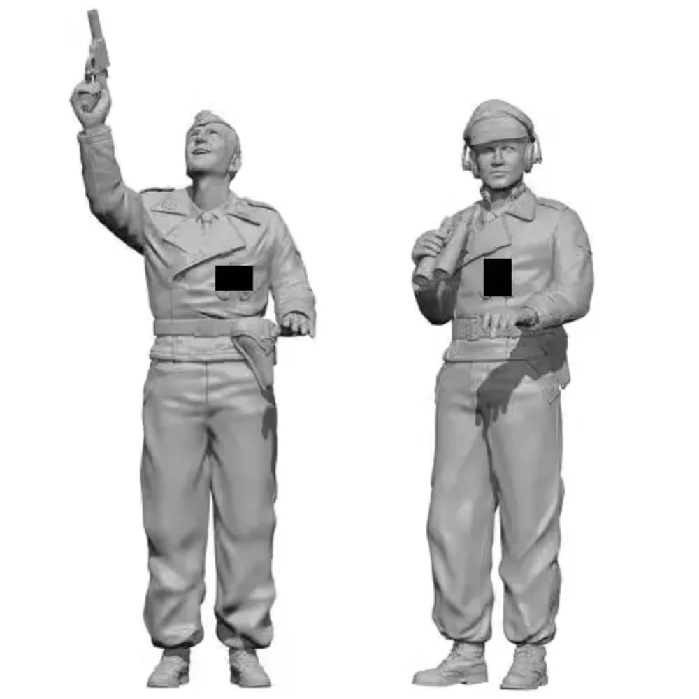 1/16 WWII German Tiger Tank Crew, 4 Figures, Resin Model Figure Kit, Unassembled and Unpainted