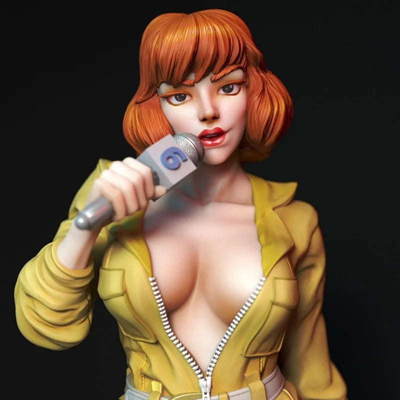 1/24 April O'Neil, Resin Model Figure Kit, Anime Theme, Unassembled and Unpainted