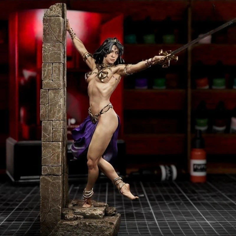 1/24 Medieval Female Warrior Princess, Resin Model Figure Kit, Unassembled and Unpainted