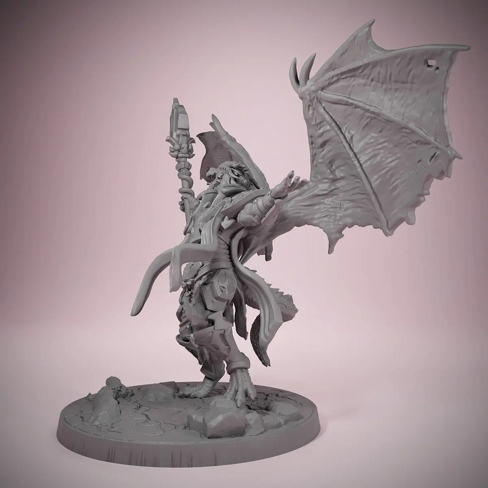 71mm Dragon Rider, Resin Model Figure Kit, Fantasy Theme, Unassembled and Unpainted