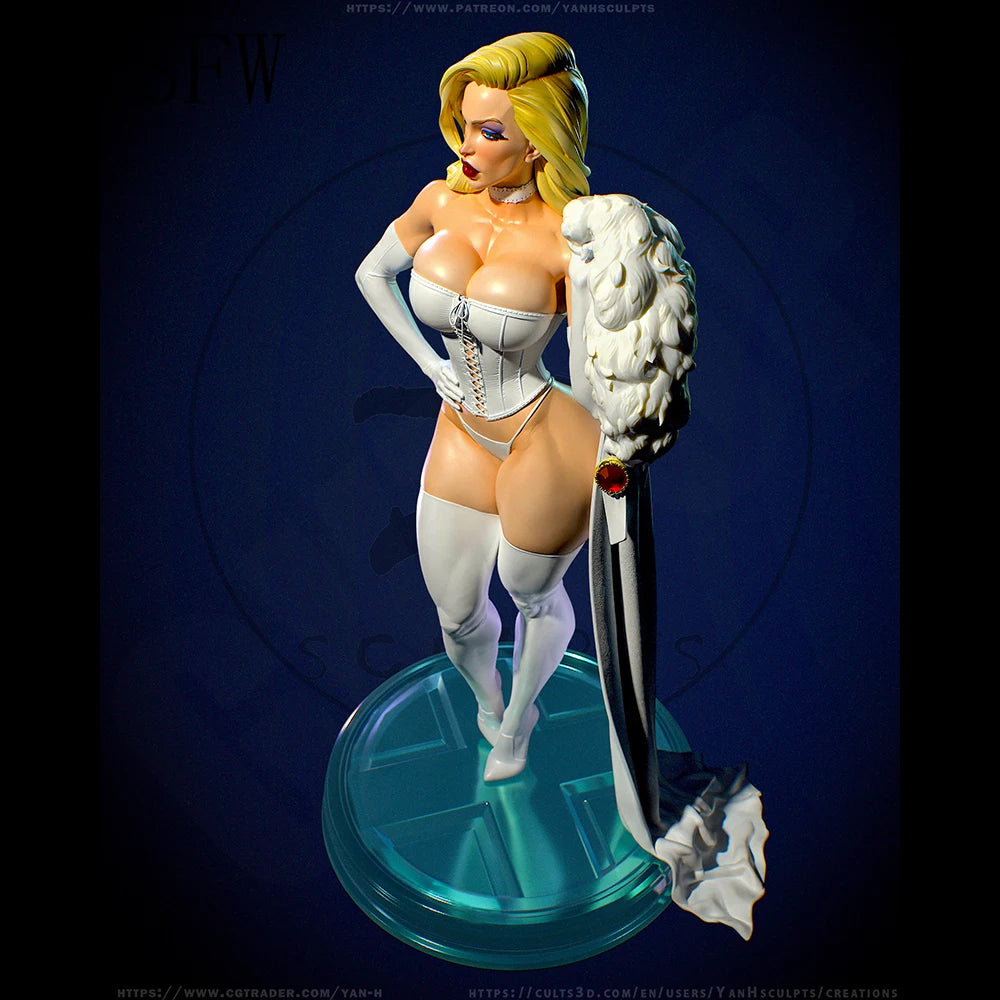 1/24 Winged Fantasy Queen, Resin Model Figure Kit, Unassembled and Unpainted