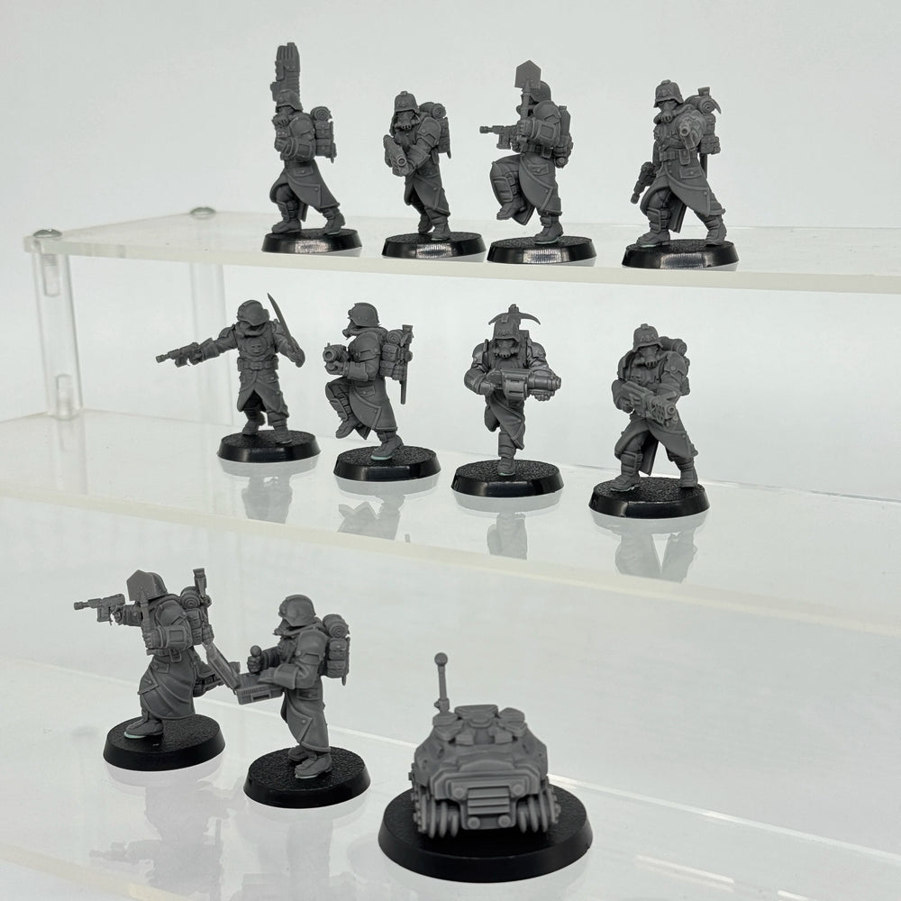 Grim Guard Bombardier Squad, 25 Figures, Resin Model Figure Kit, Sci-Fi Theme, Unassembled and Unpainted