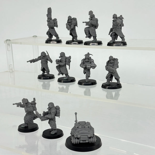 Grim Guard Bombardier Squad, 25 Figures, Resin Model Figure Kit, Sci-Fi Theme, Unassembled and Unpainted