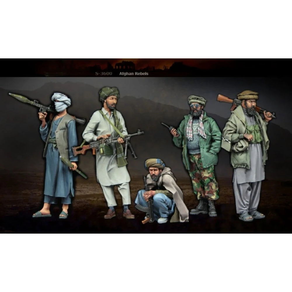 1/35 Modern Afghan Insurgents, 5 Figures, Resin Model Figure Kit, Unassembled and Unpainted