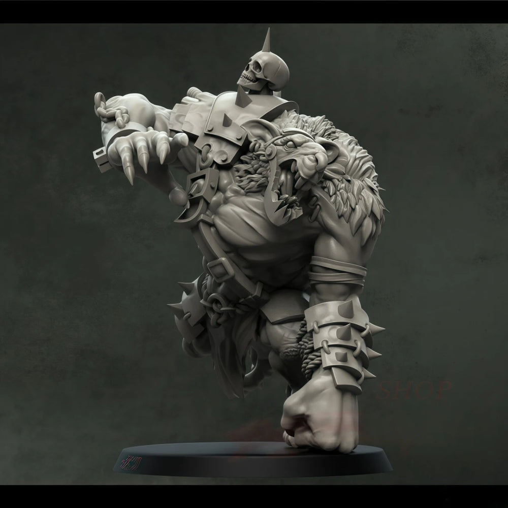 28mm Rat Monster Warrior, Resin Model Figure Kit, Fantasy Theme, Unassembled and Unpainted