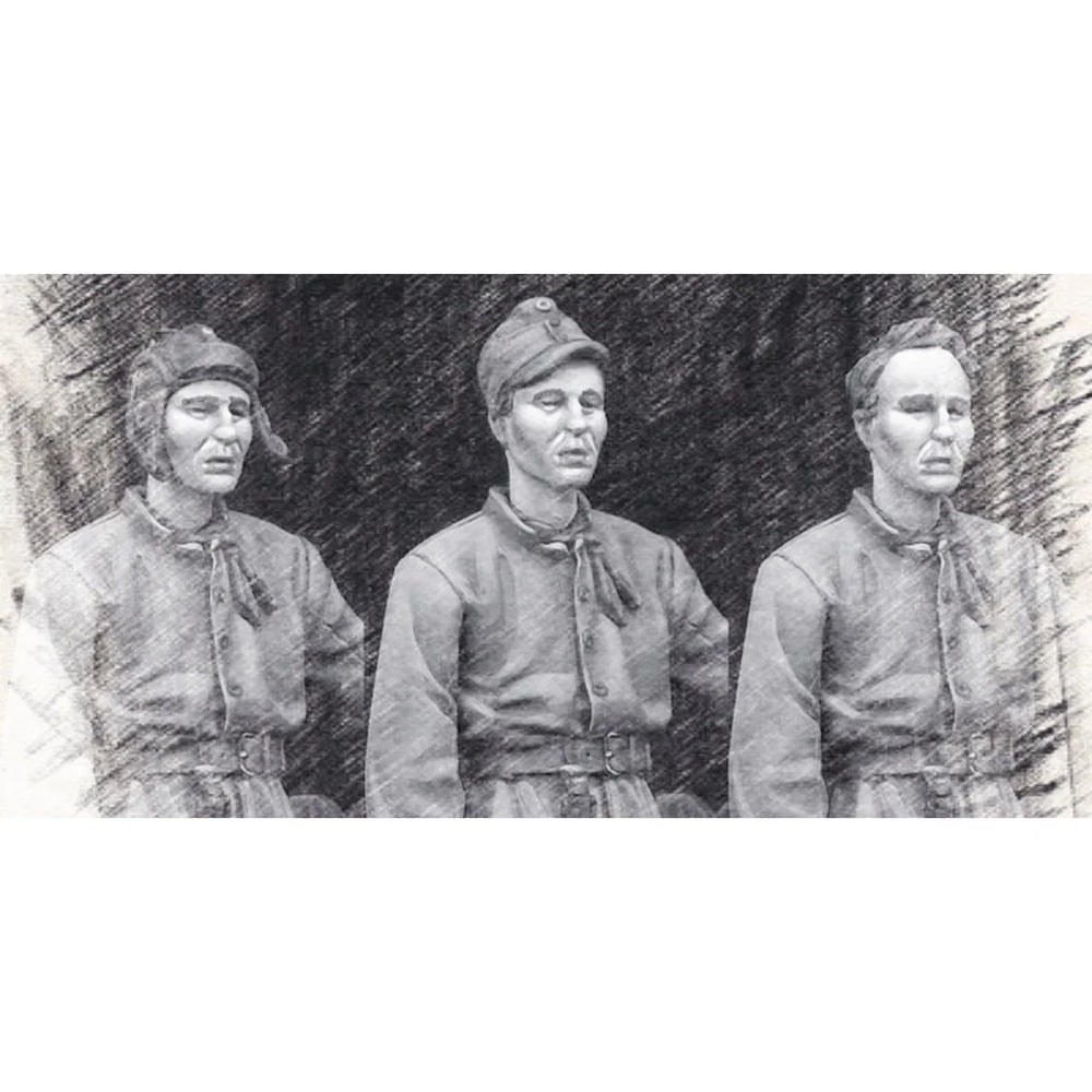 1/35 WWII Finnish Tank Crew, 6 Figures, Resin Model Figure Kit, Unassembled and Unpainted