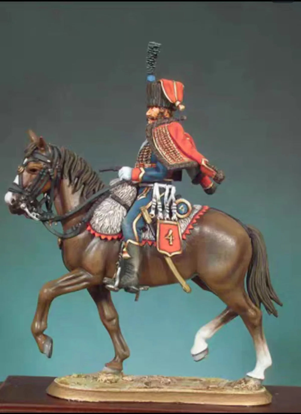 54mm Napoleonic British Cavalry Officer, Resin Model Figure Kit, Unassembled and Unpainted