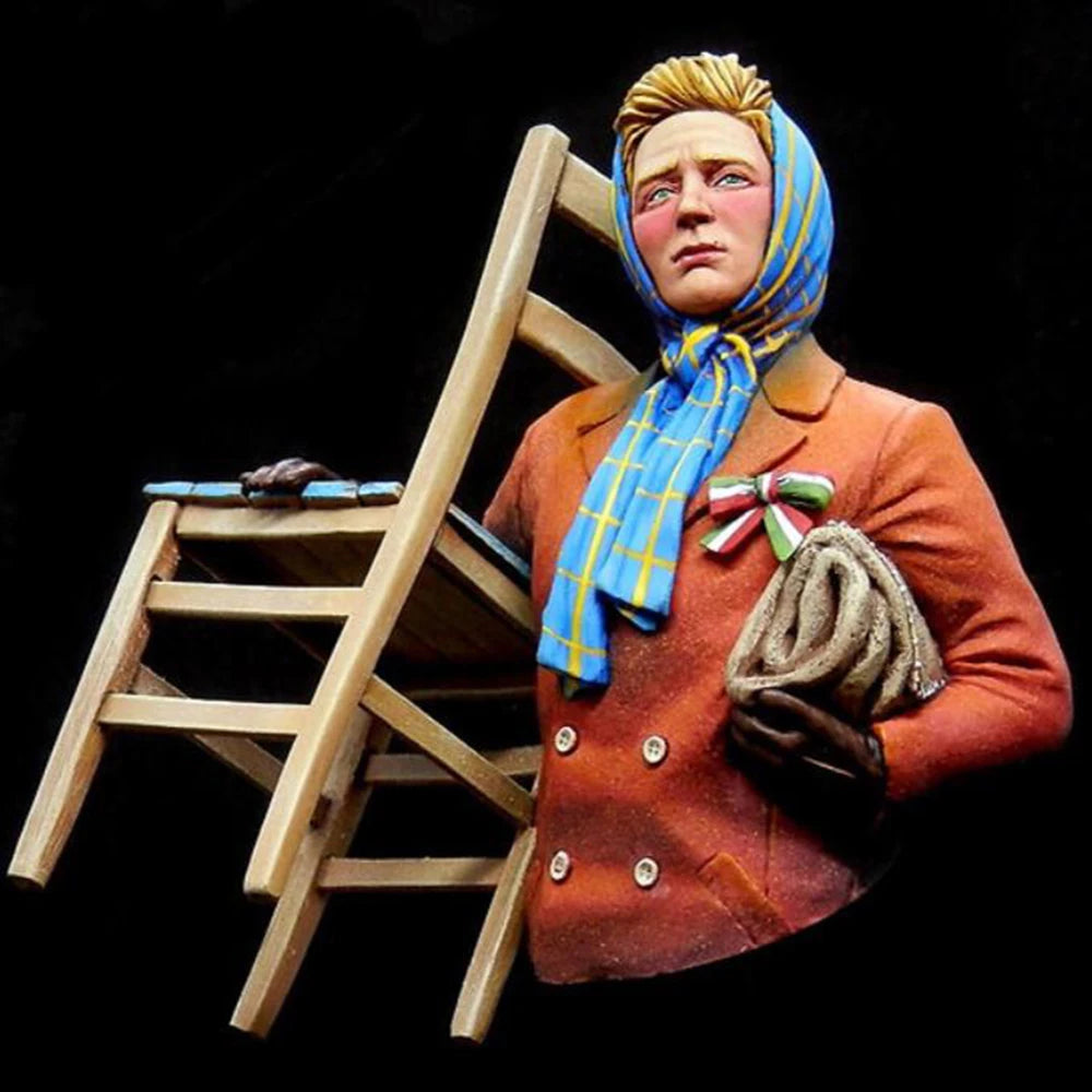 1/10 WWII Rosie the Riveter, Resin Model Bust Kit, Unassembled and Unpainted