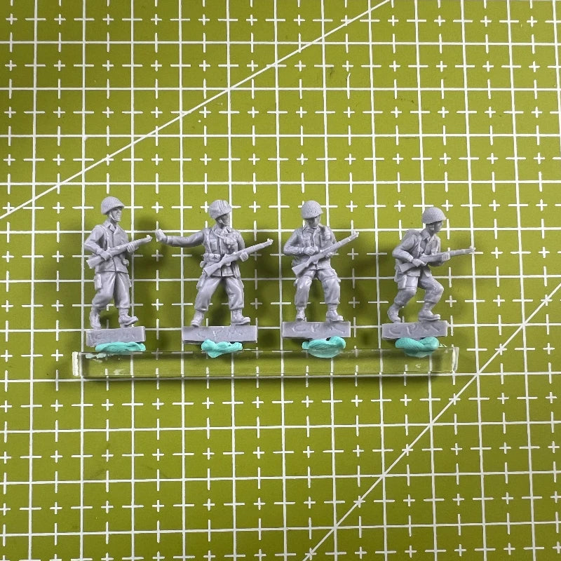 1/72 Modern Airborne Troops, 4 Figures, Resin Model Figure Kit, Unassembled and Unpainted