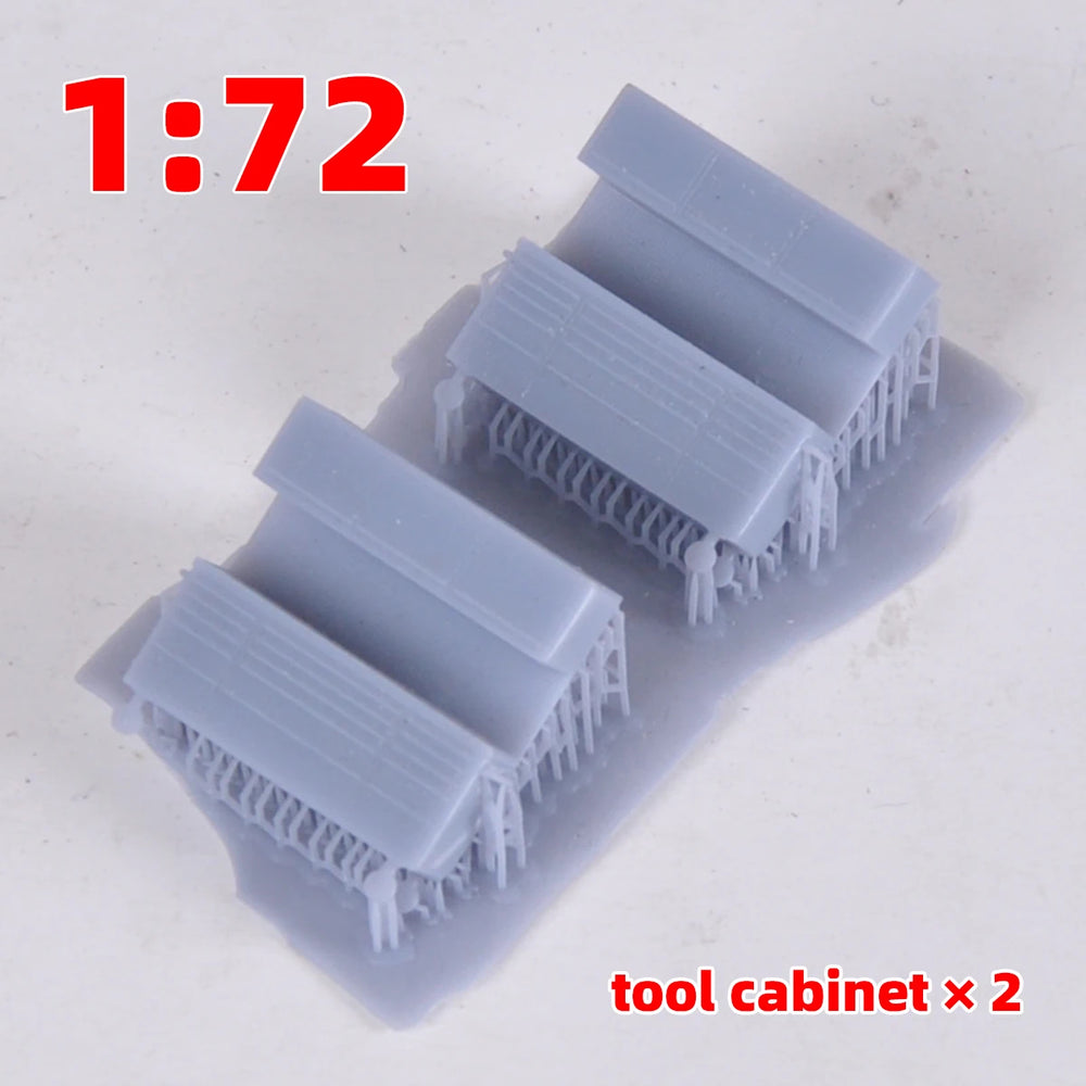 1/35 Tool Cabinet & Chest Set, Resin Model Accessory Kit, Historical Theme, Unpainted