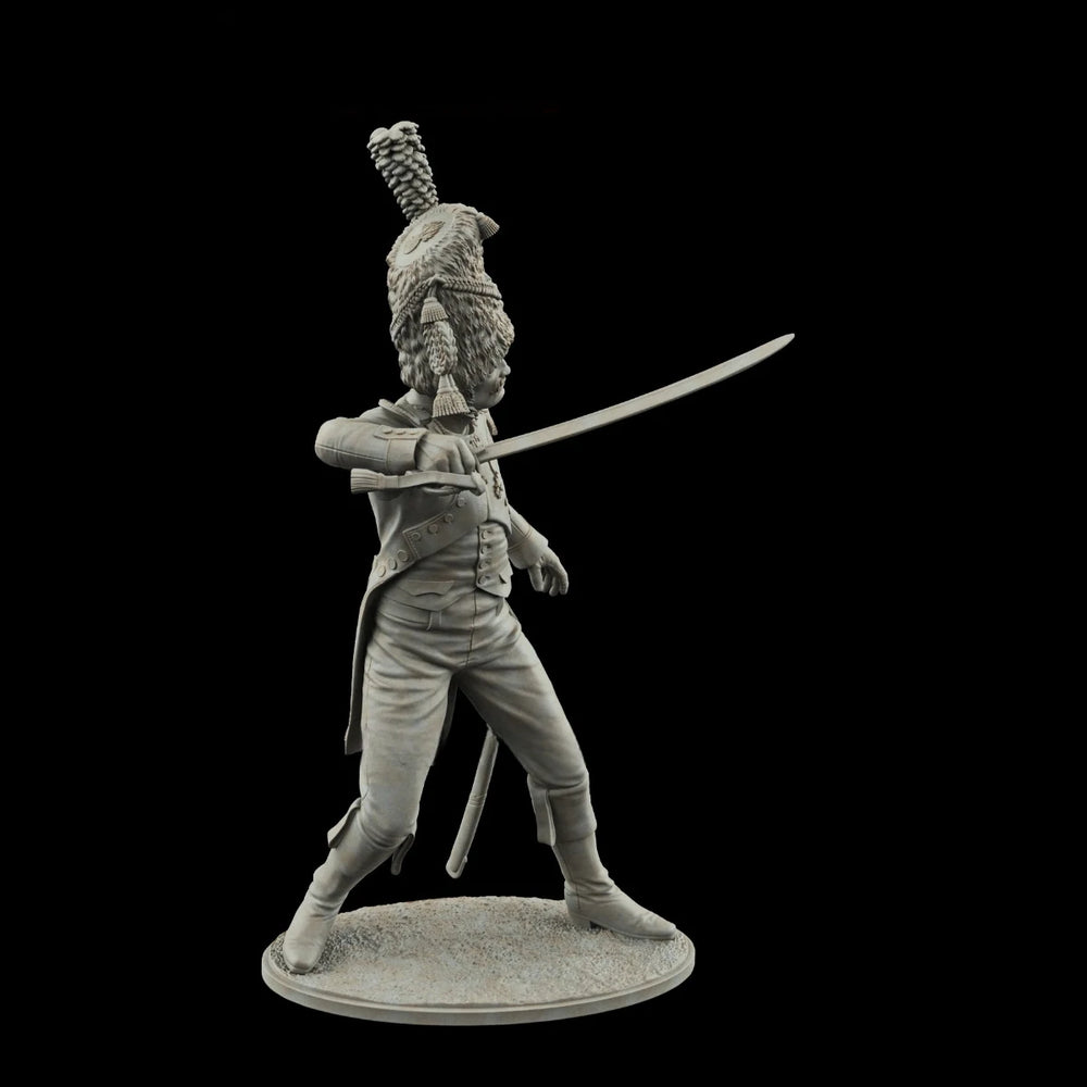 75mm Napoleonic French Line Infantry Officer, Resin Model Figure Kit, Unassembled and Unpainted