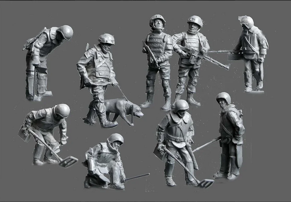 1/72 Modern Tactical Combat Team, 10 Figures, Resin Model Figure Kit, Unassembled and Unpainted