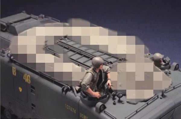 1/35 Modern Machine Gunner on Vehicle Mount, Resin Model Figure Kit, Unassembled and Unpainted
