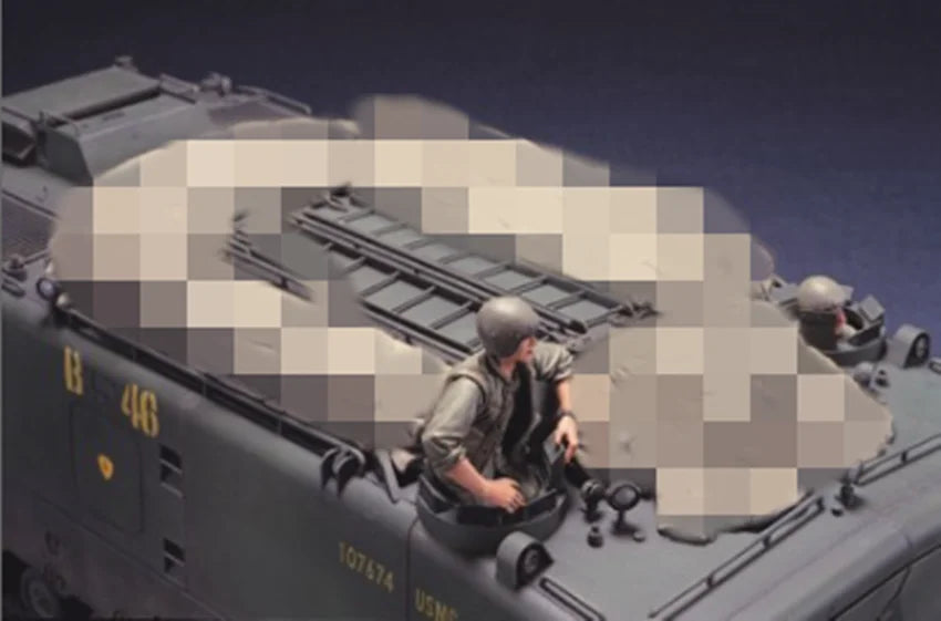 1/35 Modern Machine Gunner on Vehicle Mount, Resin Model Figure Kit, Unassembled and Unpainted