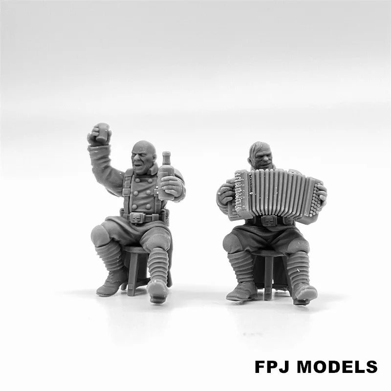 28mm Grim Guard Holiday Feast, 24 Figures, Resin Model Figure Kit, Fantasy Theme, Unassembled and Unpainted