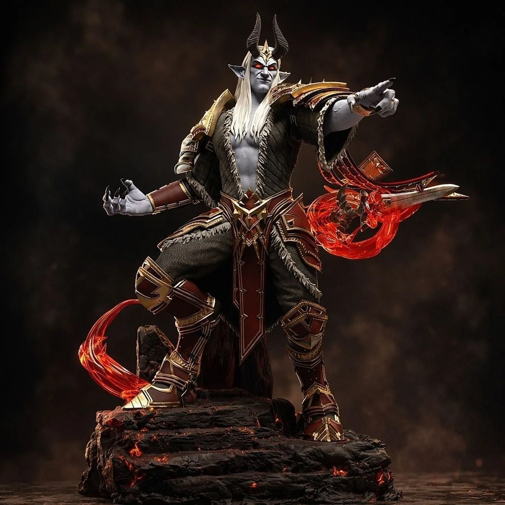Dark Fantasy Demonic Warrior, Resin Model Figure Kit, Fantasy Theme, Unassembled and Unpainted