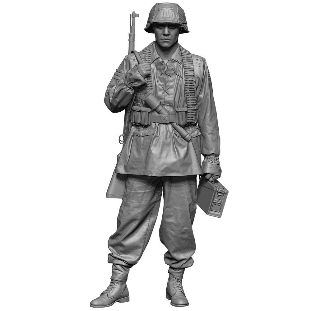 1/35 WWII German Infantry Rifleman with Puttees, Resin Model Figure Kit, Unassembled and Unpainted