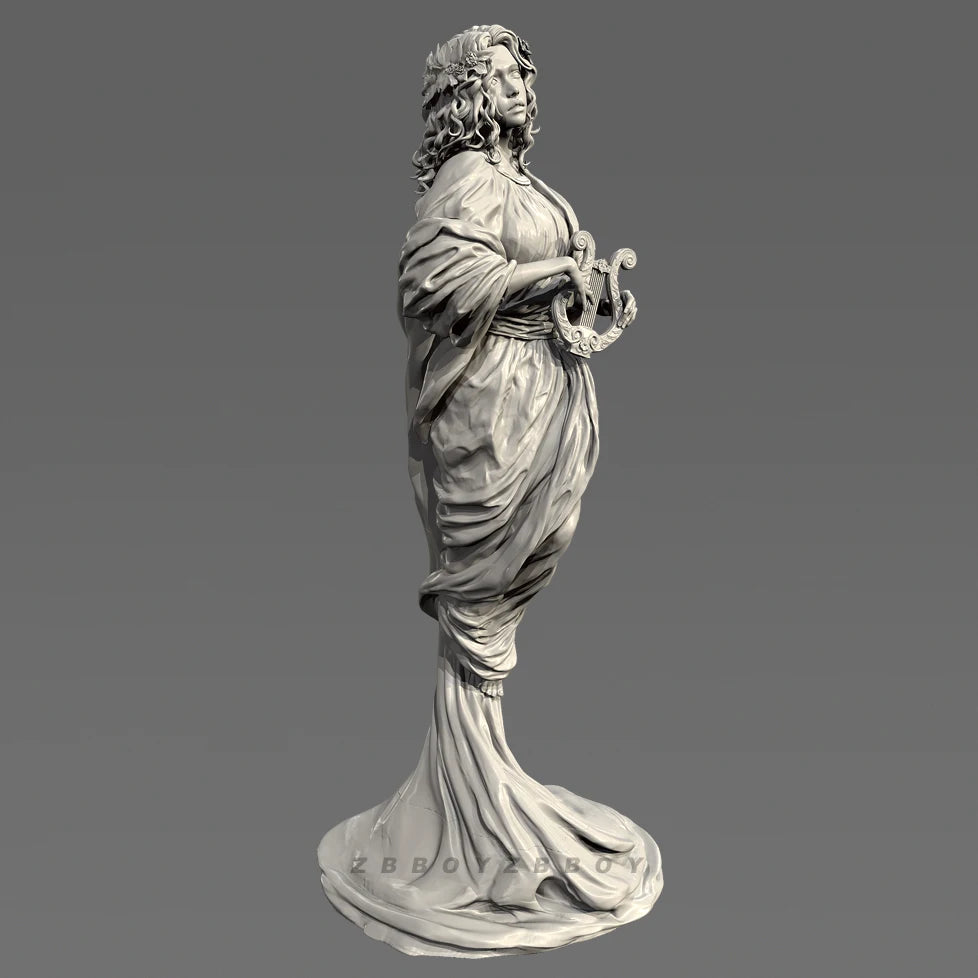 90mm Classical Maiden, Resin Model Figure Kit, Fantasy Theme, Unassembled and Unpainted