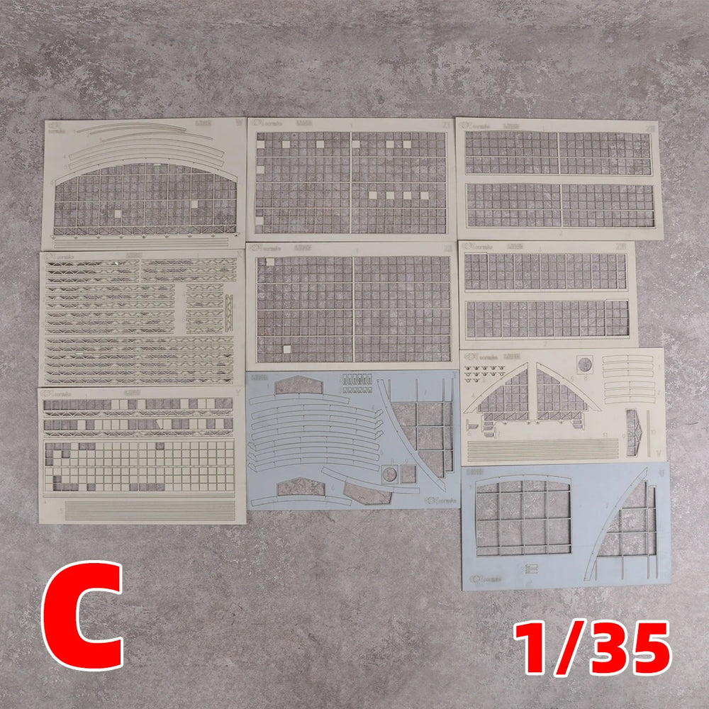 1/35 Railway Station & Bungalow, Resin Model Diorama Kit, Historical Theme, Unassembled and Unpainted