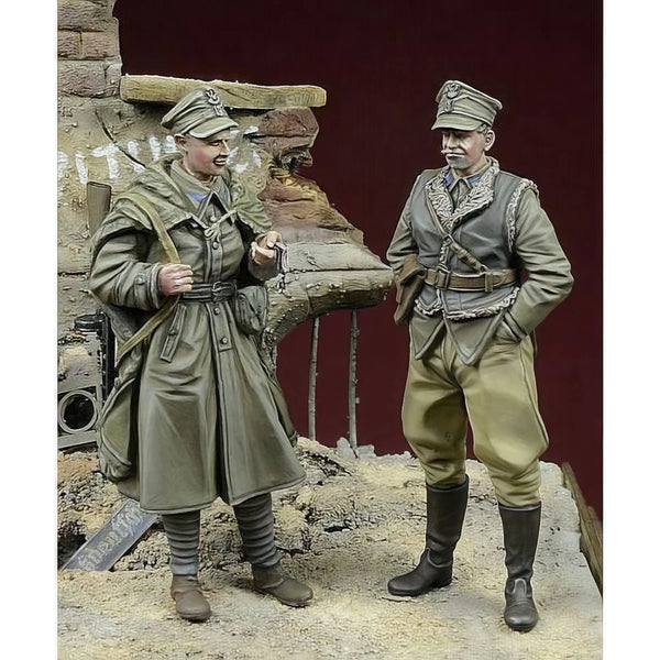 1/35 WWII Polish Freedom Fighters Berlin 1945, 2 Figures, Resin Model Diorama Kit, Unassembled and Unpainted