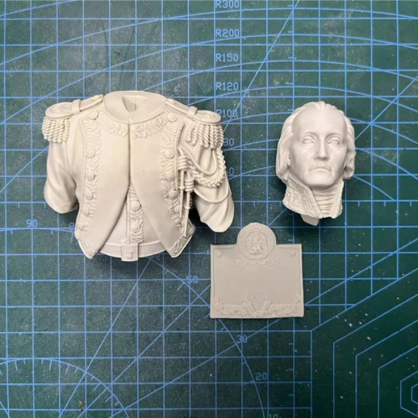 1/9 Napoleonic French Marshal with Red Sash, Resin Model Bust Kit, Unassembled and Unpainted