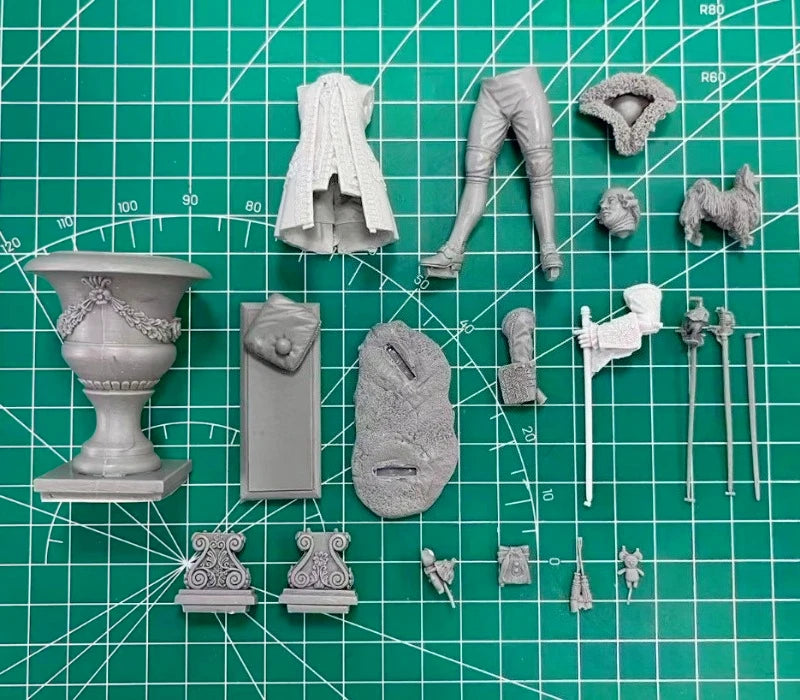1/24 Napoleonic French Guards Officer, Resin Model Figure Kit, Unassembled and Unpainted