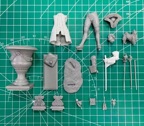 1/24 Napoleonic French Guards Officer, Resin Model Figure Kit, Unassembled and Unpainted