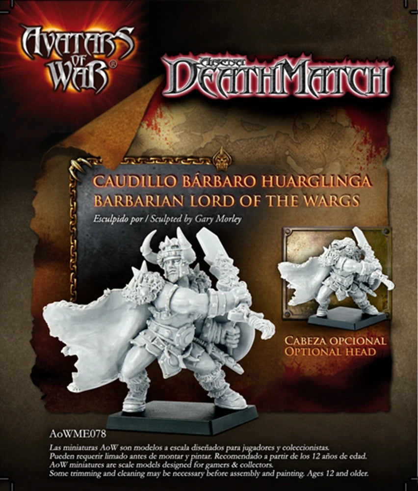 28mm Barbarian Lord, Resin Model Figure Kit, Fantasy Theme, Unassembled and Unpainted