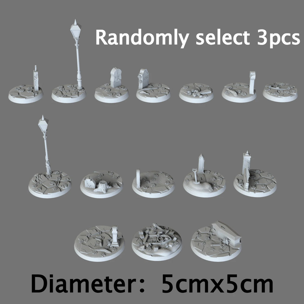 Base Elements, Resin Model Terrain Kit, Fantasy Theme, Unpainted