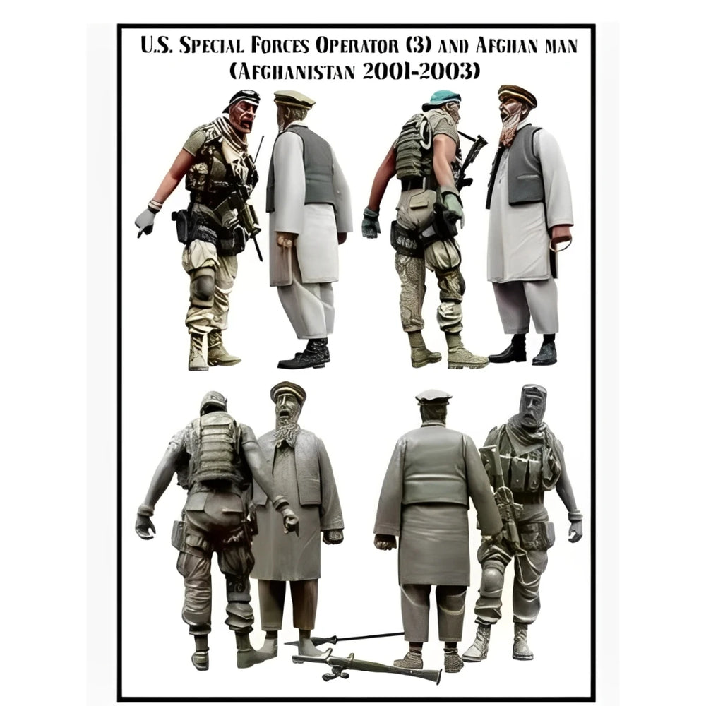 1/35 Modern US Special Forces in Afghanistan, 6 Figures, Resin Model Figure Kit, Unassembled and Unpainted
