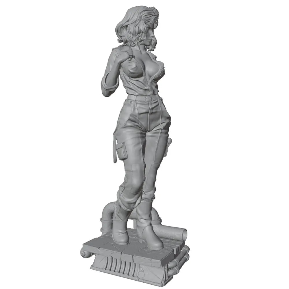 1/24 Female Tactical Operator in Alert Stance, Resin Model Figure Kit, Unassembled and Unpainted