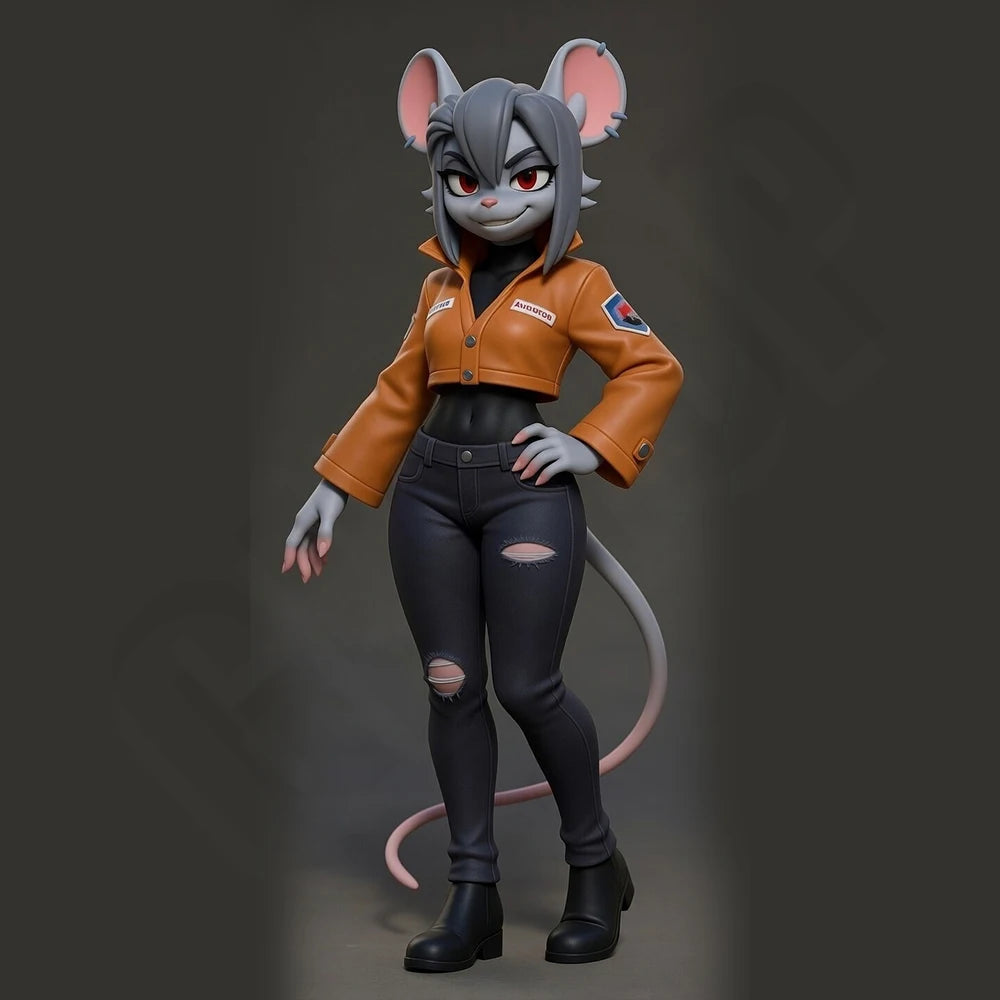 1/24 Anthropomorphic Mouse Character, Resin Model Figure Kit, Unassembled and Unpainted