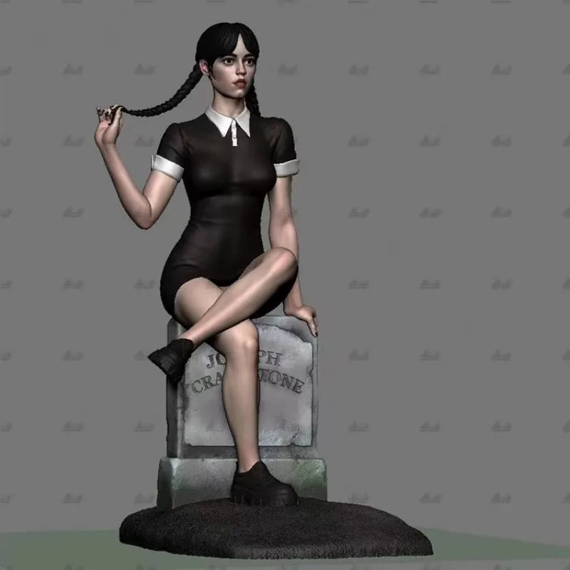 1/24 Gothic Cemetery Pin-up, Resin Model Figure Kit, Unassembled and Unpainted