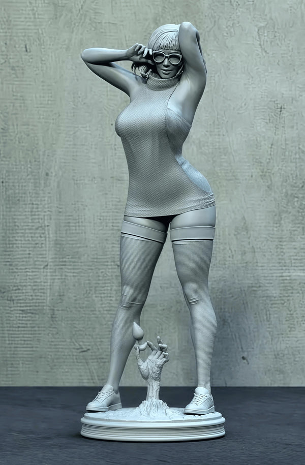 1/18 Female Pin-up, Resin Model Figure Kit, Unassembled and Unpainted
